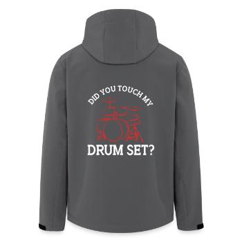 Schlagzeuger Drumsticks Schlagzeug - Recycelte Männer Softshell-Jacke von Stanley/Stella - Anthrazit - Hinten - AI Model Male 185 light (185cm)