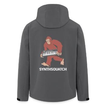 Djing Label Keyboard DJ - Recycelte Männer Softshell-Jacke von Stanley/Stella - Anthrazit - Hinten - AI Model Male 185 light (185cm)