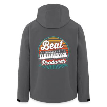 Keyboard DJ Djing Label - Recycelte Männer Softshell-Jacke von Stanley/Stella - Anthrazit - Hinten - AI Model Male 185 light (185cm)