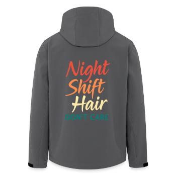 Nachtschicht Krankenschwester Krankenhaus Pflege - Recycelte Männer Softshell-Jacke von Stanley/Stella - Anthrazit - Hinten - AI Model Male 185 light (185cm)