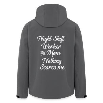 Nachtschicht - Recycelte Männer Softshell-Jacke von Stanley/Stella - Anthrazit - Hinten - AI Model Male 185 light (185cm)