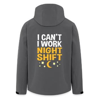 Nachtschicht Krankenhaus Pflege Krankenschwester - Recycelte Männer Softshell-Jacke von Stanley/Stella - Anthrazit - Hinten - AI Model Male 185 light (185cm)