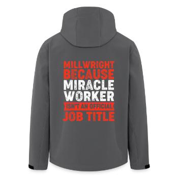 Mechaniker Maschinenbau CNC Schlosser - Recycelte Männer Softshell-Jacke von Stanley/Stella - Anthrazit - Hinten - AI Model Male 185 light (185cm)