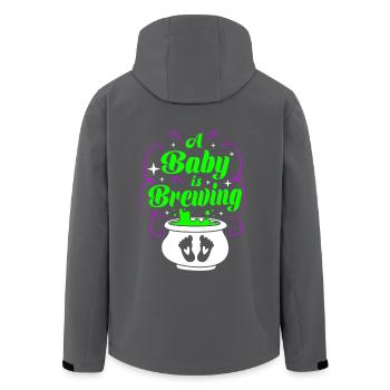 Gender Reveal Halloween Werdende Mutter - Recycelte Männer Softshell-Jacke von Stanley/Stella - Anthrazit - Hinten - AI Model Male 185 light (185cm)
