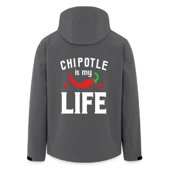 Chilli Chipotle Chilischote Jalapeno Scharf Chili - Recycelte Männer Softshell-Jacke von Stanley/Stella - Anthrazit - Hinten - AI Model Male 185 light (185cm)