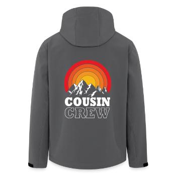Cousin Crew - Recycelte Männer Softshell-Jacke von Stanley/Stella - Anthrazit - Hinten - AI Model Male 185 light (185cm)