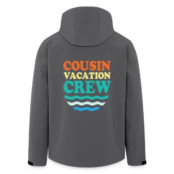 Cousin Crew - Recycelte Männer Softshell-Jacke von Stanley/Stella - Anthrazit - Hinten - AI Model Male 185 light (185cm)