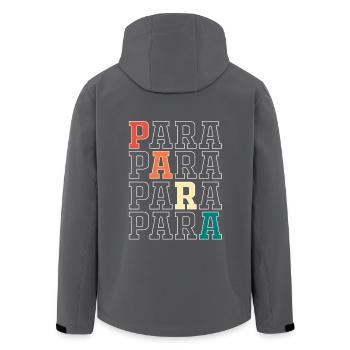 Paraeducator Lehrerassistent Paraprofessional - Recycelte Männer Softshell-Jacke von Stanley/Stella - Anthrazit - Hinten - AI Model Male 185 light (185cm)