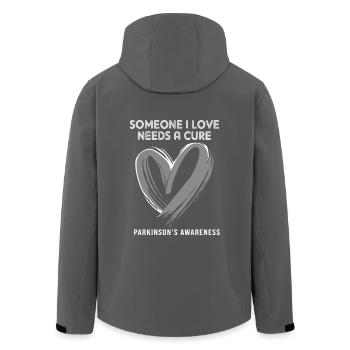 Parkinson Krankheit - Recycelte Männer Softshell-Jacke von Stanley/Stella - Anthrazit - Hinten - AI Model Male 185 light (185cm)