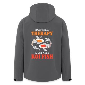 Koi Koi Koi Koi Koi Fisch Koi Karpfen - Recycelte Männer Softshell-Jacke von Stanley/Stella - Anthrazit - Hinten - AI Model Male 185 light (185cm)
