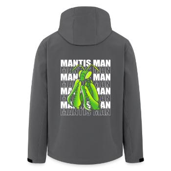 Gottesanbeter Gottesanbeterin Mantis - Recycelte Männer Softshell-Jacke von Stanley/Stella - Anthrazit - Hinten - AI Model Male 185 light (185cm)