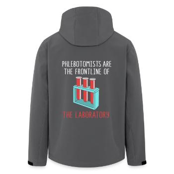 Pflege Pfleger Pflegerin Blutentnahme Phlebotomist - Recycelte Männer Softshell-Jacke von Stanley/Stella - Anthrazit - Hinten - AI Model Male 185 light (185cm)