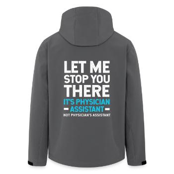 MFA PA Arzthelferin Pflege Physician Assistant - Recycelte Männer Softshell-Jacke von Stanley/Stella - Anthrazit - Hinten - AI Model Male 185 light (185cm)
