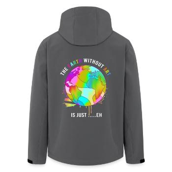 Earth Day - Recycelte Männer Softshell-Jacke von Stanley/Stella - Anthrazit - Hinten - AI Model Male 185 light (185cm)