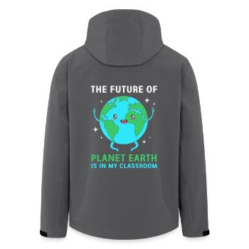 Earth Day - Recycelte Männer Softshell-Jacke von Stanley/Stella - Anthrazit - Hinten - AI Model Male 185 light (185cm)