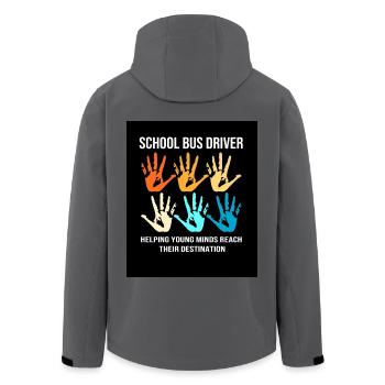 Schulbus Busfahrer Schulbusfahrer - Recycelte Männer Softshell-Jacke von Stanley/Stella - Anthrazit - Hinten - AI Model Male 185 light (185cm)