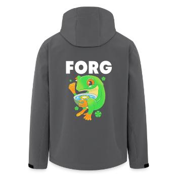 Laubfrosch Frosch - Recycelte Männer Softshell-Jacke von Stanley/Stella - Anthrazit - Hinten - AI Model Male 185 light (185cm)