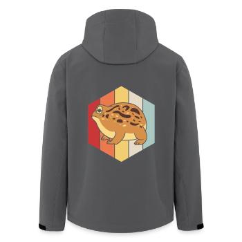 Desert Rain Frog Frosch - Recycelte Männer Softshell-Jacke von Stanley/Stella - Anthrazit - Hinten - AI Model Male 185 light (185cm)