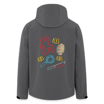 True Crime Krimi - Recycelte Männer Softshell-Jacke von Stanley/Stella - Anthrazit - Hinten - AI Model Male 185 light (185cm)