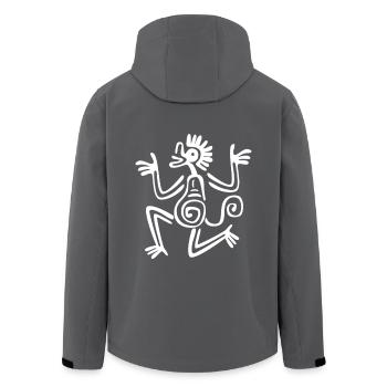aztec Maya kalender Inka - Recycelte Männer Softshell-Jacke von Stanley/Stella - Anthrazit - Hinten - AI Model Male 185 light (185cm)