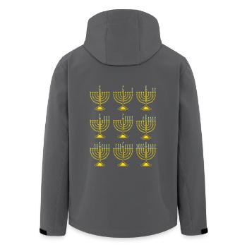 Hanukkah Chanukkah Hanukah - Recycelte Männer Softshell-Jacke von Stanley/Stella - Anthrazit - Hinten - AI Model Male 185 light (185cm)