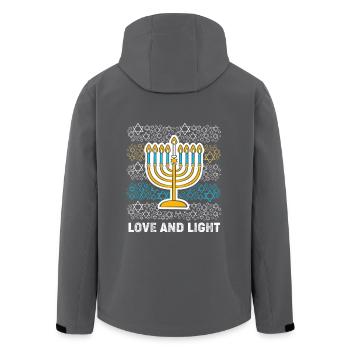 Hanukkah Chanukkah Hanukah - Recycelte Männer Softshell-Jacke von Stanley/Stella - Anthrazit - Hinten - AI Model Male 185 light (185cm)