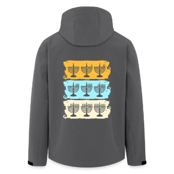 Hanukah Hanukkah Chanukkah - Recycelte Männer Softshell-Jacke von Stanley/Stella - Anthrazit - Hinten - AI Model Male 185 light (185cm)