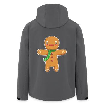 Lebkuchenmann Weihnachten Lebkuchen - Recycelte Männer Softshell-Jacke von Stanley/Stella - Anthrazit - Hinten - AI Model Male 185 light (185cm)