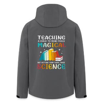Vorschule Lesen Grundschule Grundschullehrer - Recycelte Männer Softshell-Jacke von Stanley/Stella - Anthrazit - Hinten - AI Model Male 185 light (185cm)