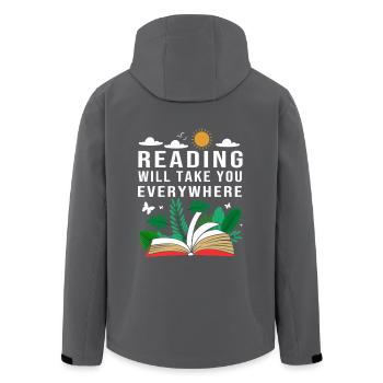 Grundschule Vorschule Grundschullehrer Lesen - Recycelte Männer Softshell-Jacke von Stanley/Stella - Anthrazit - Hinten - AI Model Male 185 light (185cm)
