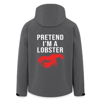 Languste Meeresfrüchte Lobster Hummer - Recycelte Männer Softshell-Jacke von Stanley/Stella - Anthrazit - Hinten - AI Model Male 185 light (185cm)