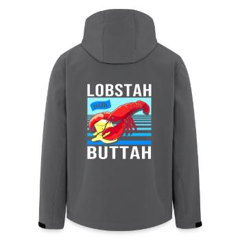 Hummer Meeresfrüchte Maine Lobster Languste - Recycelte Männer Softshell-Jacke von Stanley/Stella - Anthrazit - Hinten - AI Model Male 185 light (185cm)
