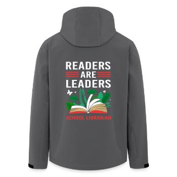 Lesen Bibliothek Leseratte - Recycelte Männer Softshell-Jacke von Stanley/Stella - Anthrazit - Hinten - AI Model Male 185 light (185cm)
