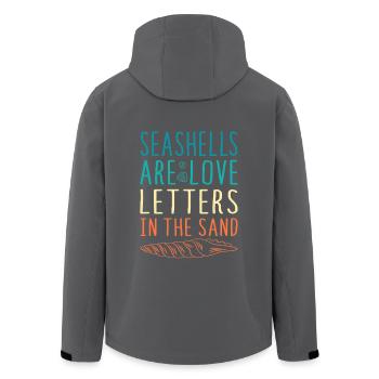 Muschelsammler Muschel - Recycelte Männer Softshell-Jacke von Stanley/Stella - Anthrazit - Hinten - AI Model Male 185 light (185cm)