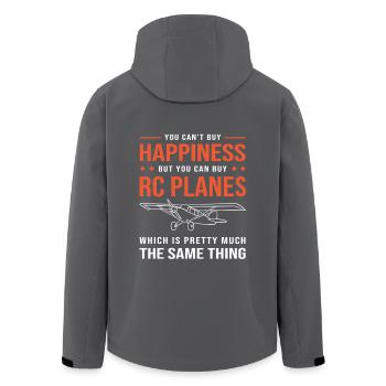 Modellflugzeug Modellflug - Recycelte Männer Softshell-Jacke von Stanley/Stella - Anthrazit - Hinten - AI Model Male 185 light (185cm)