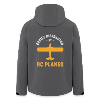Modellflugzeug Modellflug - Recycelte Männer Softshell-Jacke von Stanley/Stella - Anthrazit - Hinten - AI Model Male 185 light (185cm)