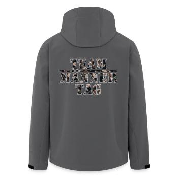 Team Männertag - Recycelte Männer Softshell-Jacke von Stanley/Stella - Anthrazit - Hinten - AI Model Male 185 light (185cm)