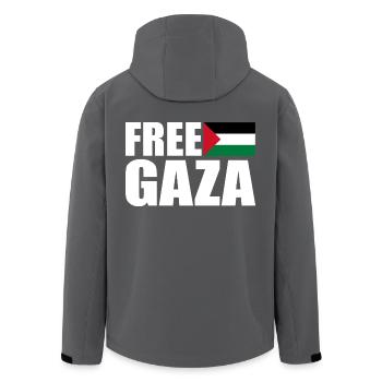 Free gaza - Recycelte Männer Softshell-Jacke von Stanley/Stella - Anthrazit - Hinten - AI Model Male 185 light (185cm)