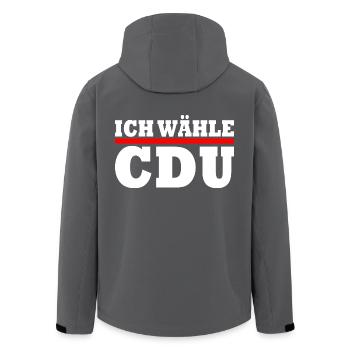 Ich wähle cdu - Recycelte Männer Softshell-Jacke von Stanley/Stella - Anthrazit - Hinten - AI Model Male 185 light (185cm)