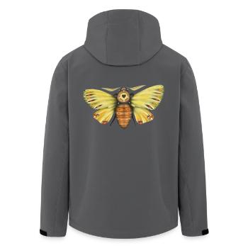 Fett Motte - Recycelte Männer Softshell-Jacke von Stanley/Stella - Anthrazit - Hinten - AI Model Male 185 light (185cm)