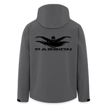 Swimming - Recycelte Männer Softshell-Jacke von Stanley/Stella - Anthrazit - Hinten - AI Model Male 185 light (185cm)