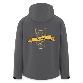 König - Recycelte Männer Softshell-Jacke von Stanley/Stella - Anthrazit - Hinten - AI Model Male 185 light (185cm)