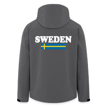 Schweden - Recycelte Männer Softshell-Jacke von Stanley/Stella - Anthrazit - Hinten - AI Model Male 185 light (185cm)