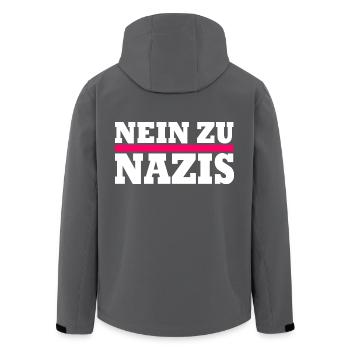 Nein zu nazis - Recycelte Männer Softshell-Jacke von Stanley/Stella - Anthrazit - Hinten - AI Model Male 185 light (185cm)