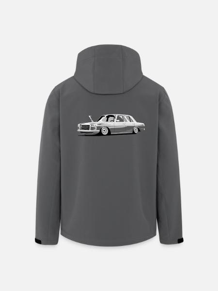 Retro Benz W115, Strichacht - Recycelte Männer Softshell-Jacke von Stanley/Stella - Anthrazit