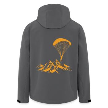 Skydive Paragliding - Recycelte Männer Softshell-Jacke von Stanley/Stella - Anthrazit - Hinten - AI Model Male 185 light (185cm)