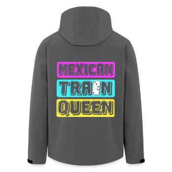 Mexican Train Domino - Recycelte Männer Softshell-Jacke von Stanley/Stella - Anthrazit - Hinten - AI Model Male 185 light (185cm)