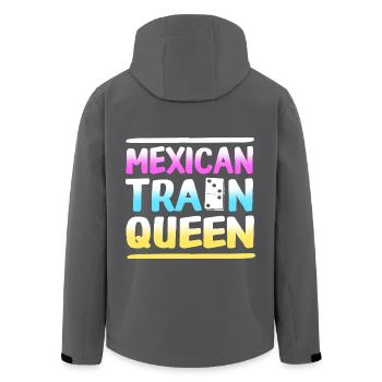 Mexican Train Domino - Recycelte Männer Softshell-Jacke von Stanley/Stella - Anthrazit - Hinten - AI Model Male 185 light (185cm)