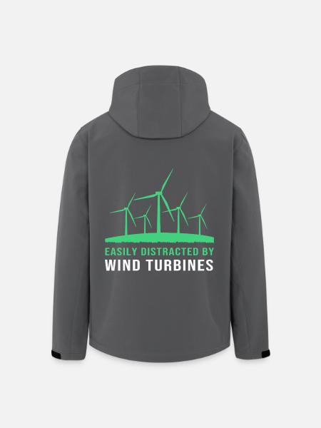 Windkraft Windrad Windenergie - Recycelte Männer Softshell-Jacke von Stanley/Stella - Anthrazit
