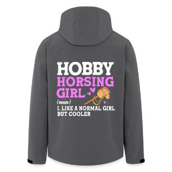 Hobby Horse Hobby Horsing Hobbyhorsing - Recycelte Männer Softshell-Jacke von Stanley/Stella - Anthrazit - Hinten - AI Model Male 185 light (185cm)